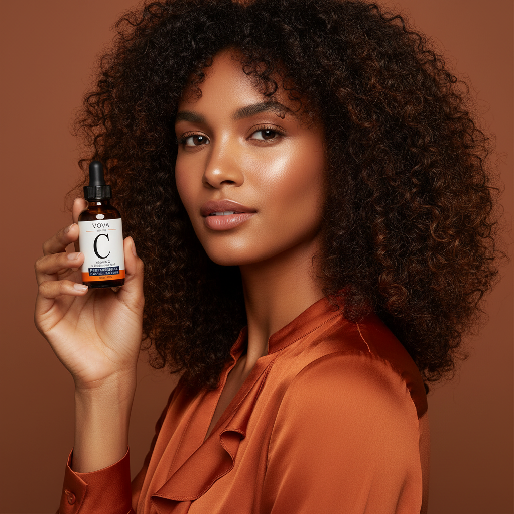 Sérum Facial Profissional de Vitamina C VOVA — Vitamina E, Ácido Hialurónico e Ceramida 30ml