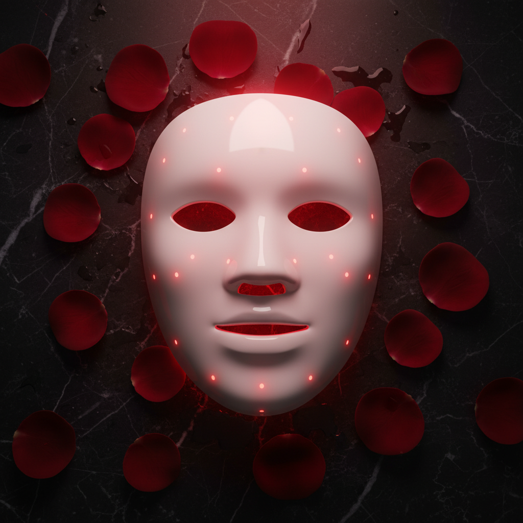 Máscara Facial LED para Tratamento, Máscara de Terapia de Luz Vermelha para Rosto, para Uso em Casa ou em Viagem
