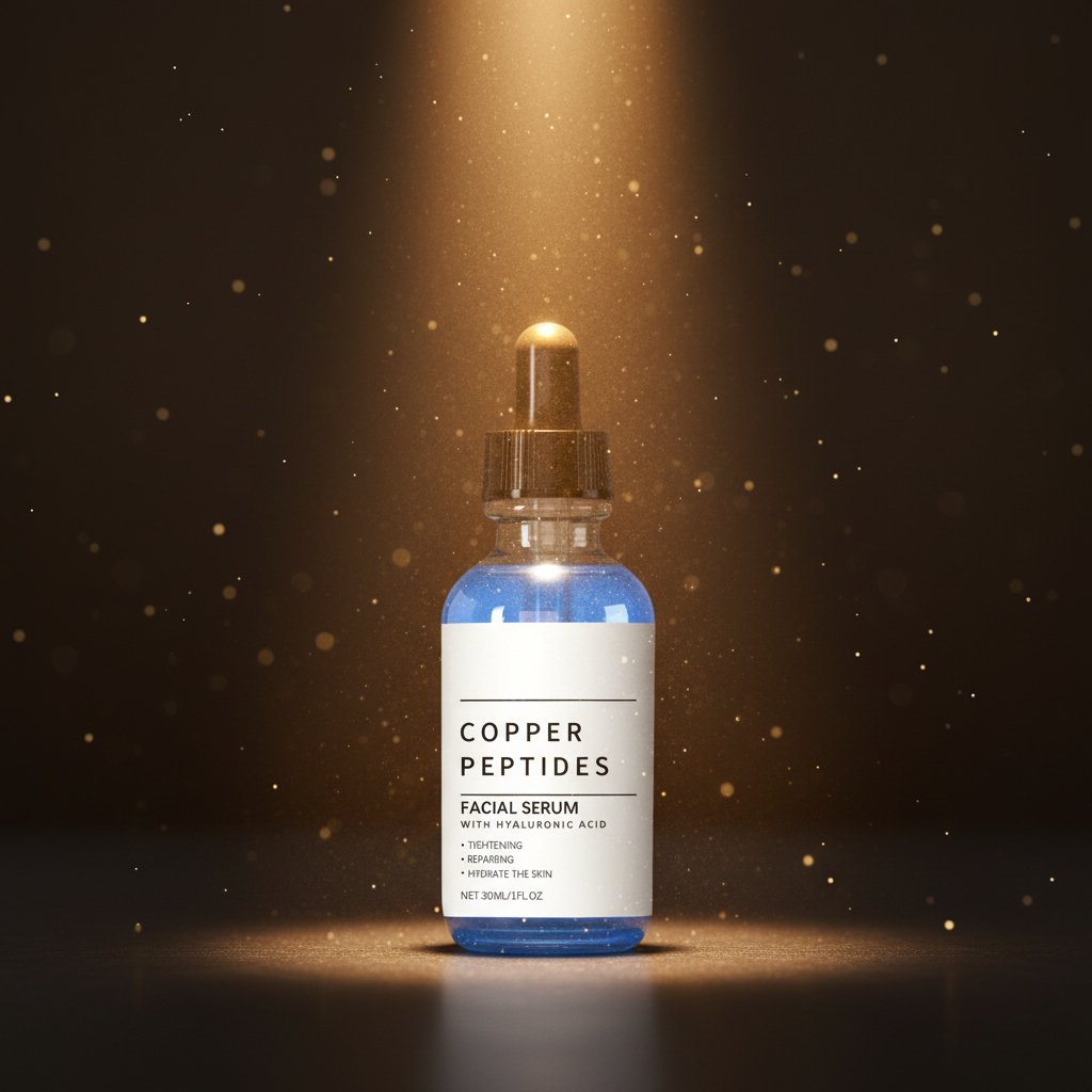 Sérum Facial de Péptidos de Cobre com Ácido Hialurónico — Firmeza, Reparação e Hidratação Intensa 30ml