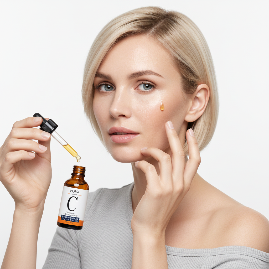 Sérum Facial Profissional de Vitamina C VOVA — Vitamina E, Ácido Hialurónico e Ceramida 30ml