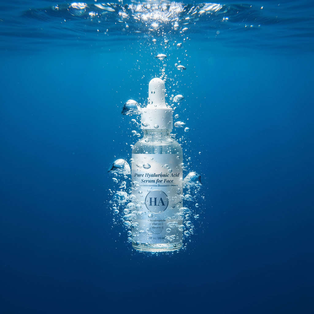 Sérum de Ácido Hialurónico Puro para Rosto — Niacinamida, Vitamina C e E, Hidratação Intensa 30ml