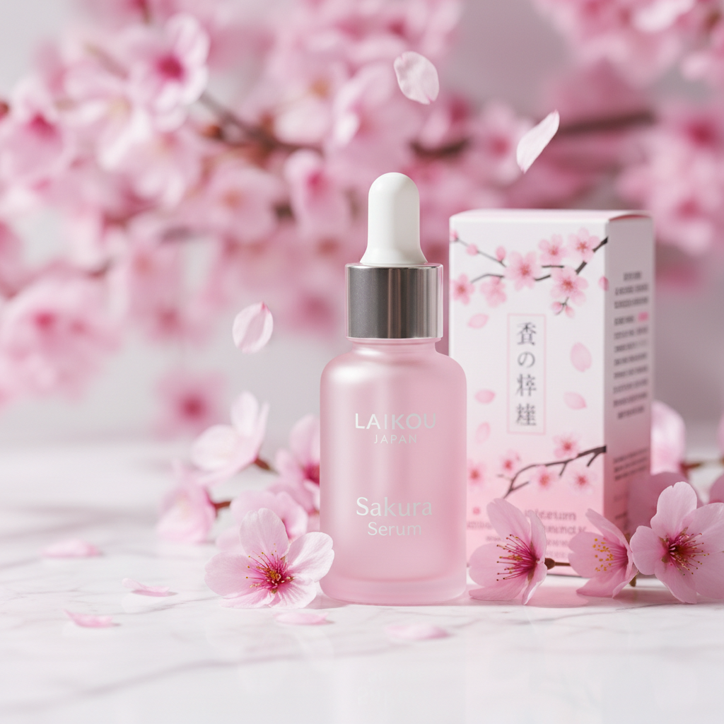 LAIKOU Japan Sakura Serum — Minimiza Poros e Rejuvenesce a Pele