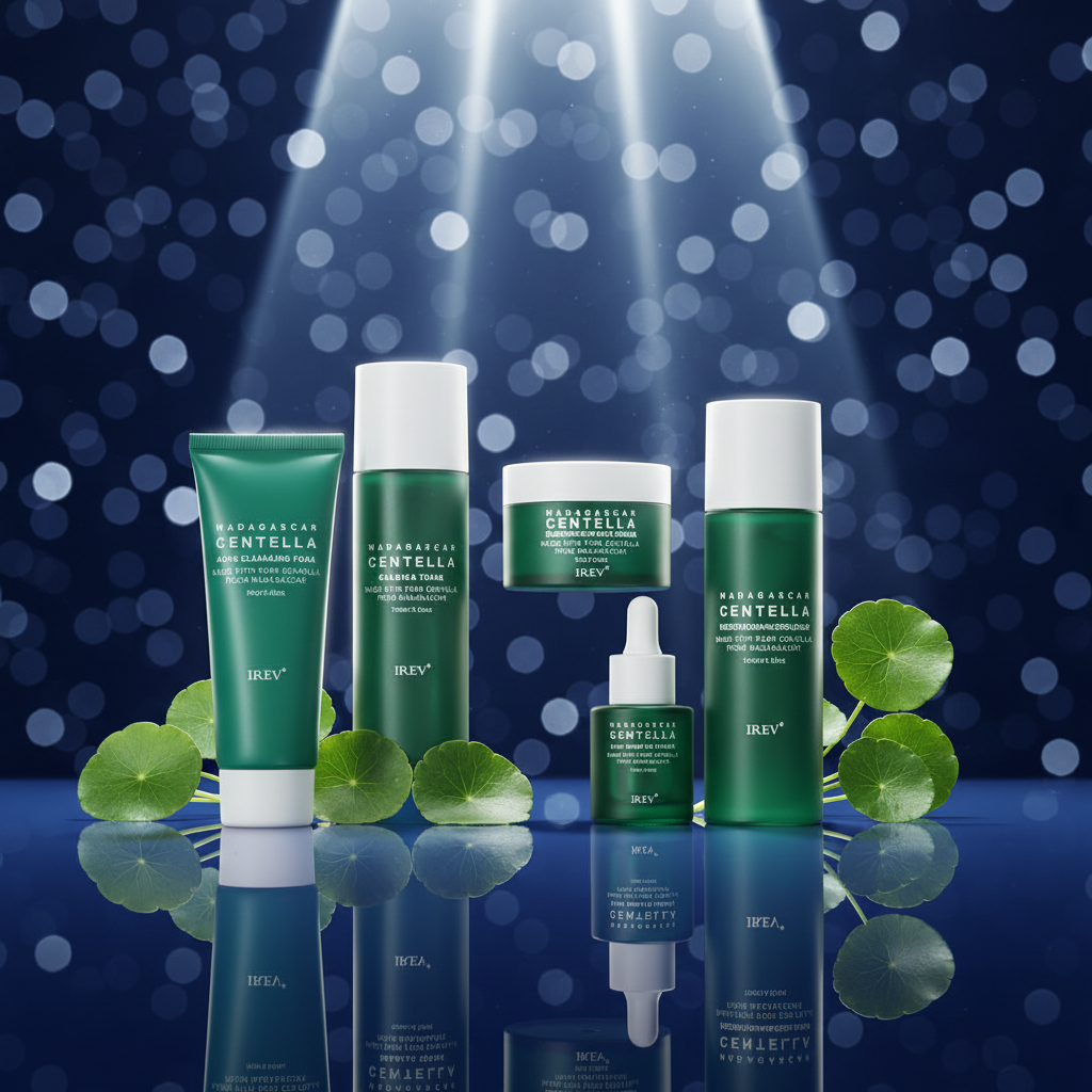Kit Skincare Centella Asiatica 5 Peças — Calmante & Reparador