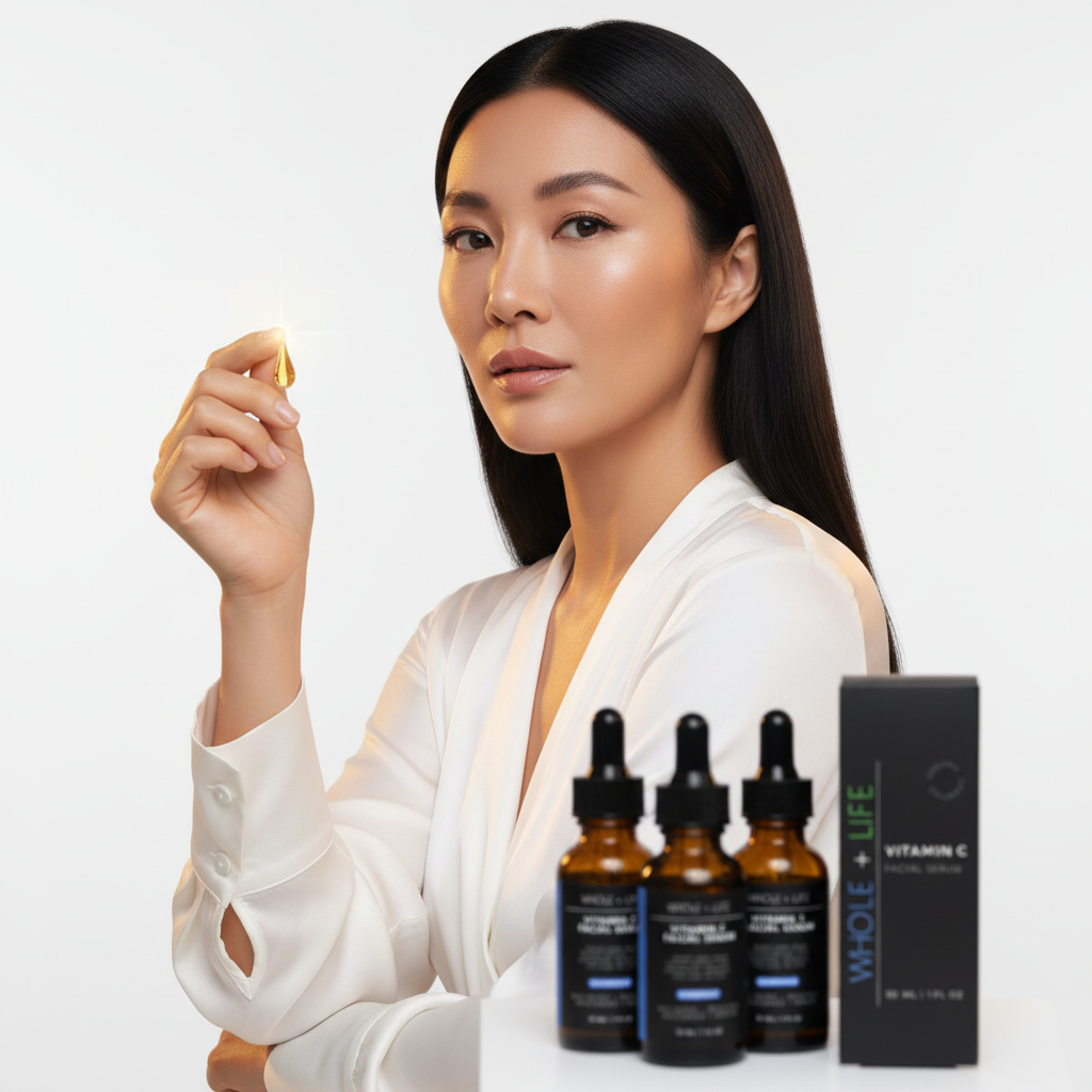 Sérum Facial de Vitamina C Whole + Life — Anti-Envelhecimento, Iluminador e Reparador 30ml