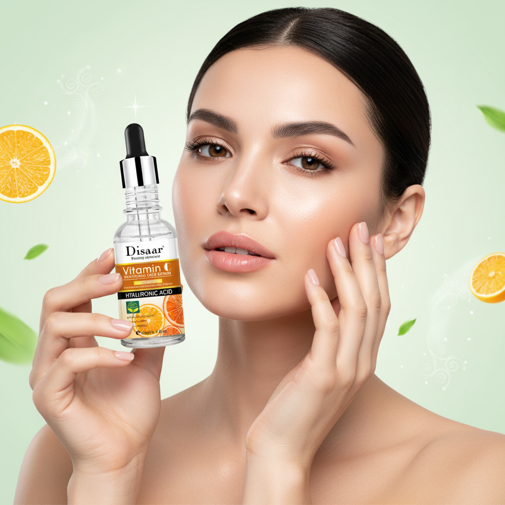 Sérum Facial Ácido Hialurónico e Vitamina C — Iluminador, Anti-Rugas e Hidratante