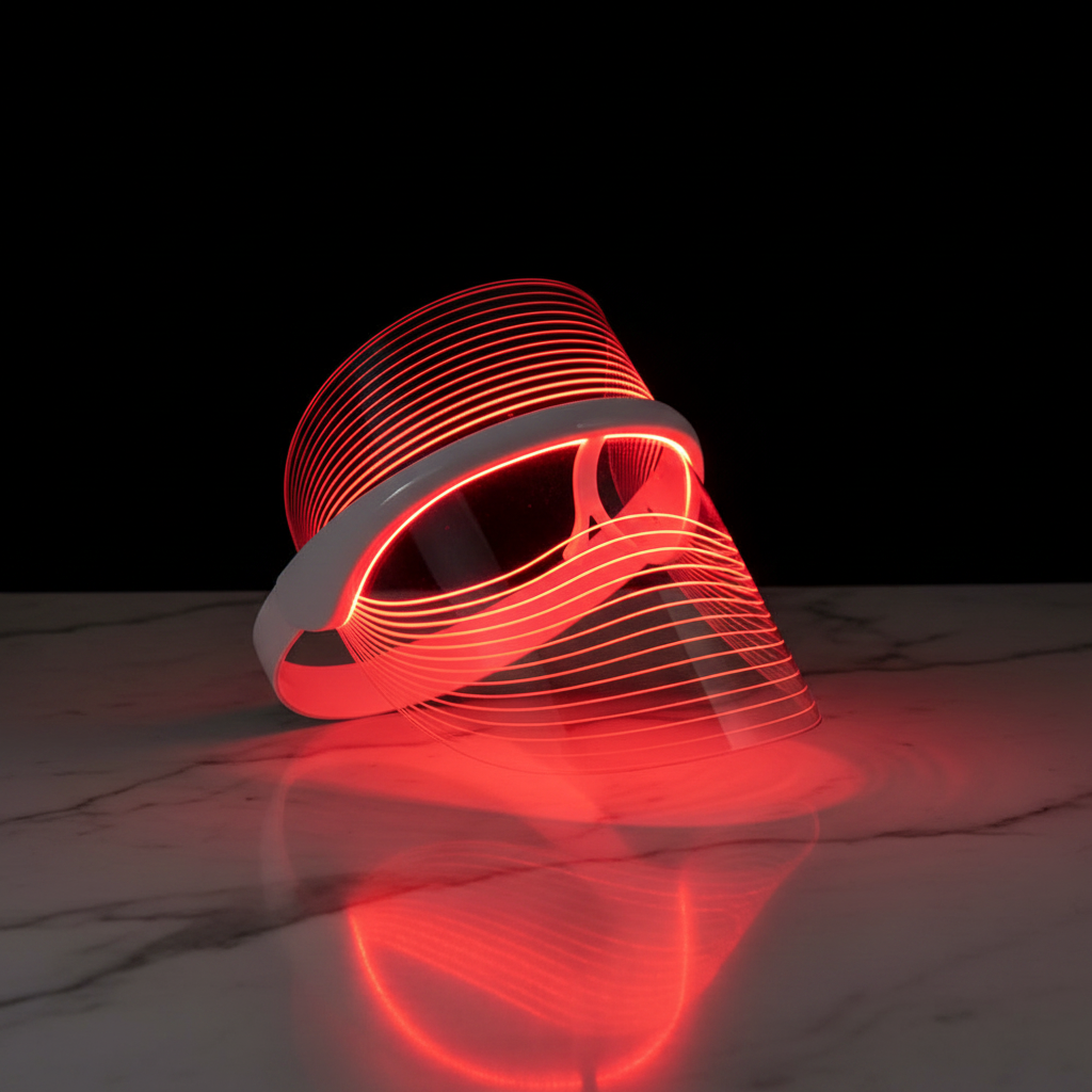 Máscara Facial LED Fotónica 7 Cores — Tratamento Anti-Envelhecimento e Anti-Acne