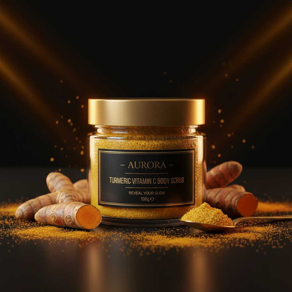 Esfoliante Facial e Gel de Limpeza Corporal de Curcuma