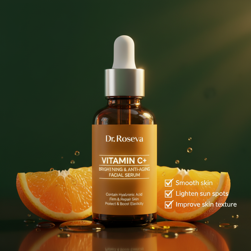 Sérum Facial Vitamina C Antioxidante e Hidratante — 50ml para Todos os Tipos de Pele