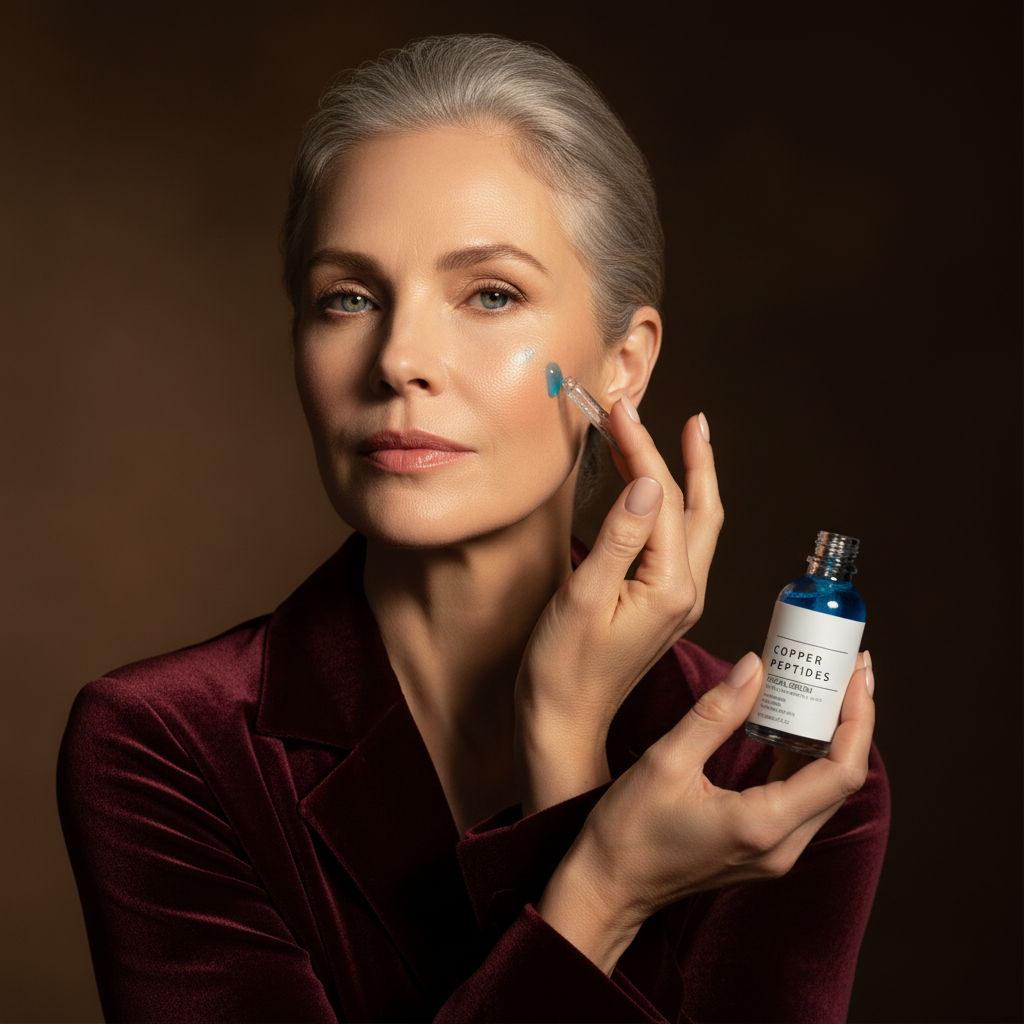 Sérum Facial de Péptidos de Cobre com Ácido Hialurónico — Firmeza, Reparação e Hidratação Intensa 30ml