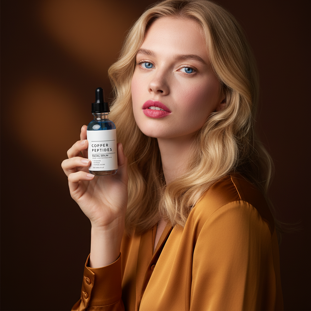 Sérum Facial de Péptidos de Cobre com Ácido Hialurónico — Firmeza, Reparação e Hidratação Intensa 30ml