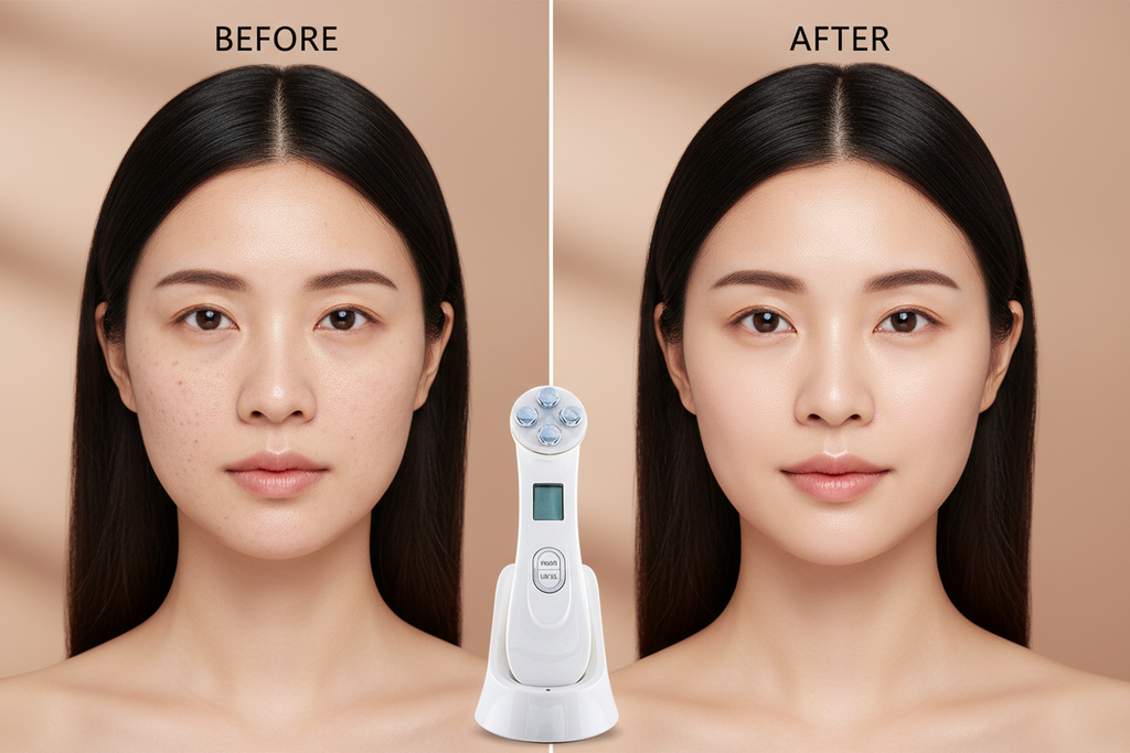 Dispositivo de Beleza de RF com Fototerapia LED – Rejuvenescimento e Antienvelhecimento da Pele