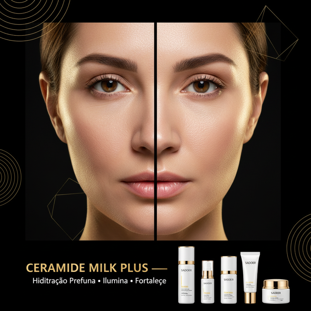 Kit Skincare Ceramide Milk Plus 6 Peças — Hidratação & Barreira Cutânea