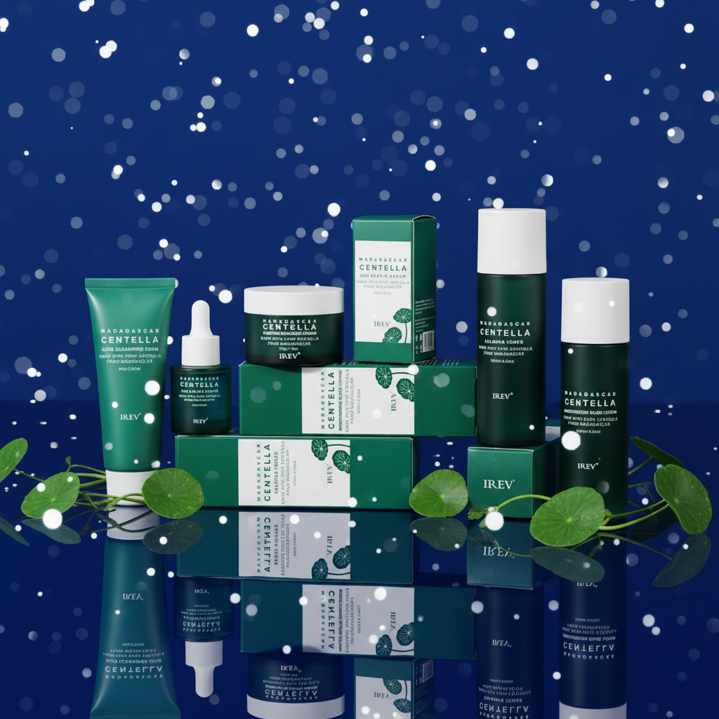 Kit Skincare Centella Asiatica 5 Peças — Calmante & Reparador
