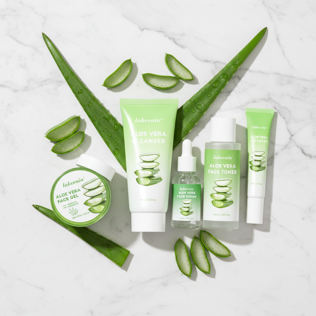 Kit Skincare Aloe Vera 5 Peças — Hidratação Natural & Calmante