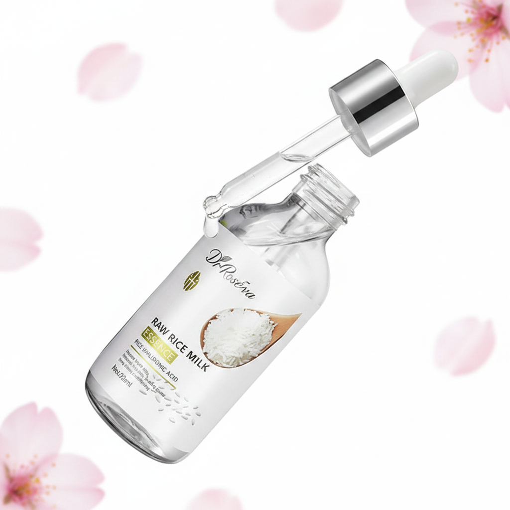 Sérum de Ácido Hialurónico Antirrugas Hidratante com Extrato de Arroz
