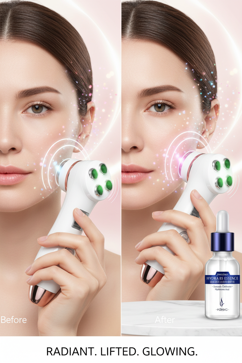 Dispositivo de Beleza de RF com Fototerapia LED – Rejuvenescimento e Antienvelhecimento da Pele