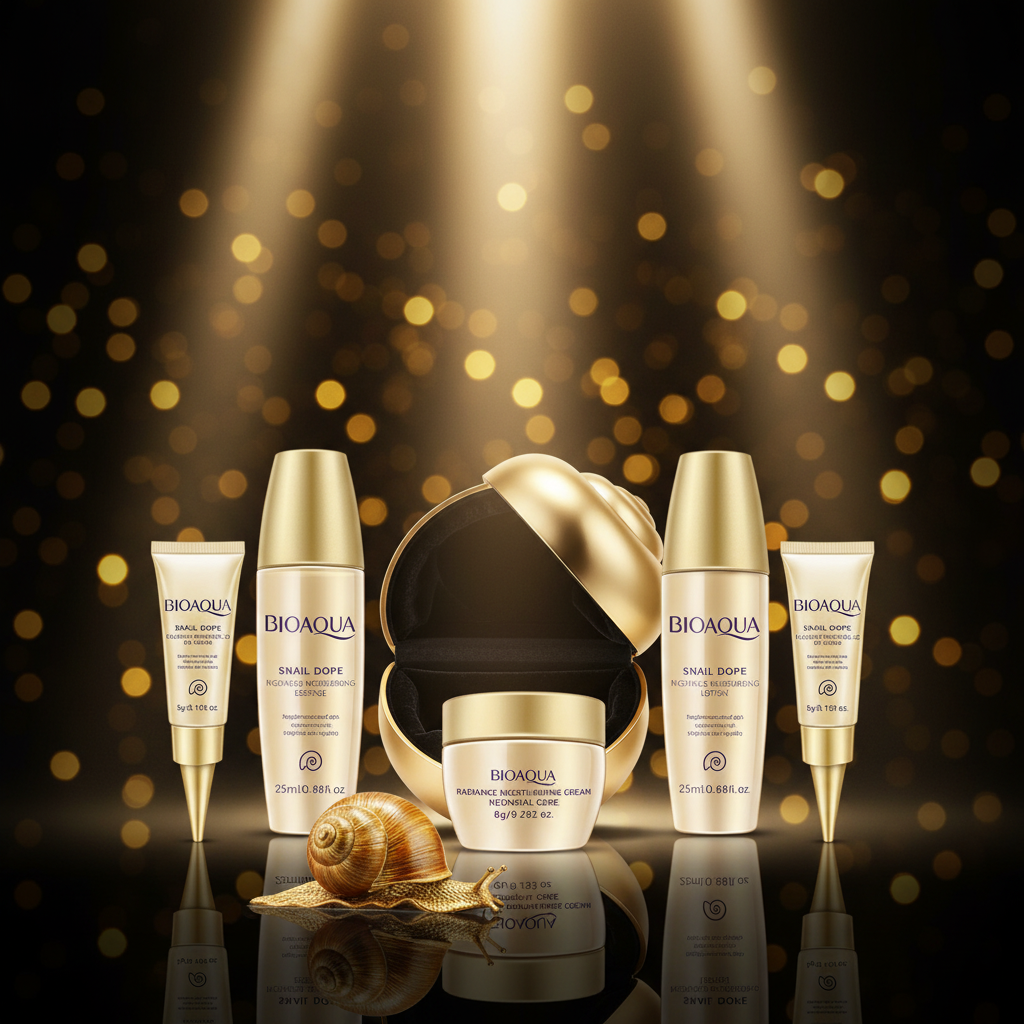 Kit Skincare Snail Dope 5 Peças — Regeneração & Hidratação
