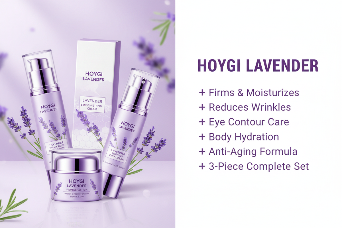 Linha Lavanda — Hidratante Corporal, Creme de Olhos e Creme Facial